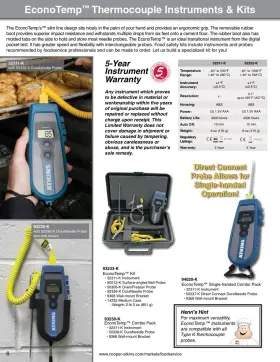 93233-K COOPER-ATKINS Econo Thermometer Kit #2