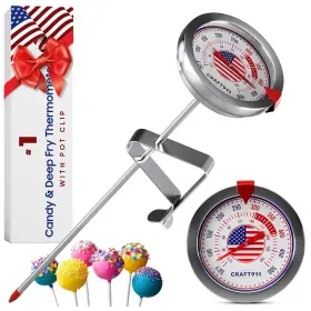 065007887431 CRAFT911 Candy Thermometer Pot Clip Accurate