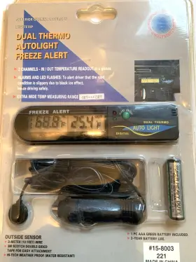 015-8003 DIGI TEMP Auto Dual Thermo Autolight Freeze Alert