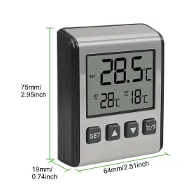 687117730022 DWEII Pack Refrigerator Thermometer Freezer Frdg #2