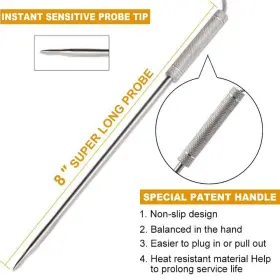 744759482440 EBASICS Meat Thermometer Probe Temperature #2