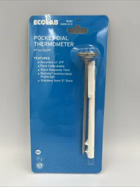 43000-01-11 ECOLAB Pocket Dial Thermometer Steel Kit