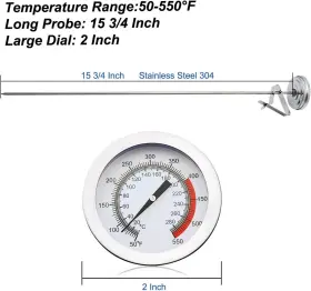 EFENG15 EFENG Turkey Fryer Thermometer Pot Clip Pack Dial #2