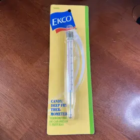 1045663 EKCO Glass Candy Frying Jelly Thermometer Celsius Nos