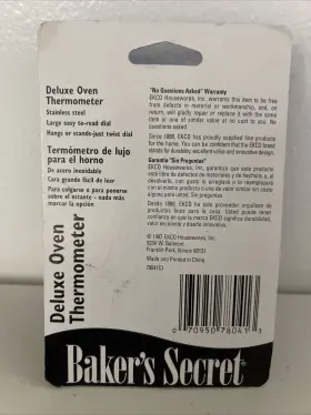 78041 EKCO Deluxe Oven Thermometer Secret Steel Baker #3