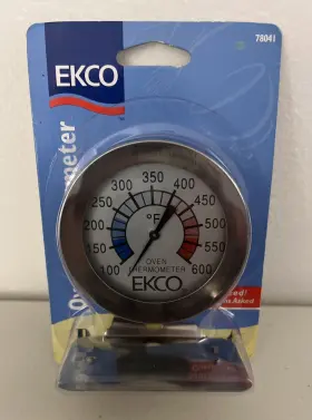 78041 EKCO Deluxe Oven Thermometer Secret Steel Baker