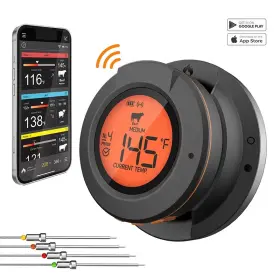 BQ75225666 ERUULE Bluetooth Wireless Meat Thermometer Bbqs