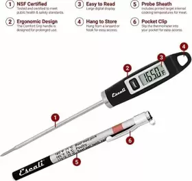 797936397747 ESCALI Gourmet Digital Thermometer Nsf Standard #2