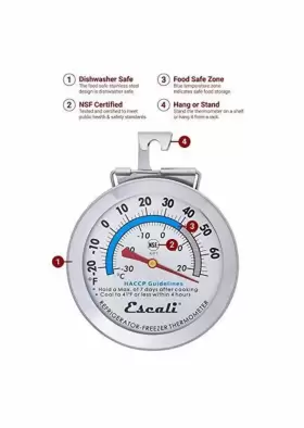 AHF1 ESCALI Steel Dial Refrigerator Freezer #3