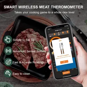 768917271240 ETITATO Meat Thermometer Wireless Remote Digital #2