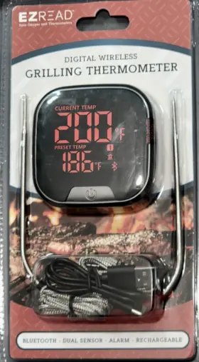 053291418054 EZ READ Digital Wireless Grill Thermometer Dual