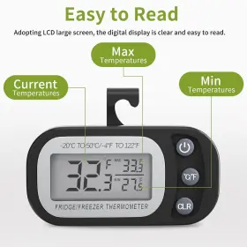 742404250376 FAHZON Digital Frigerator Thermometer Pack Lcd #3