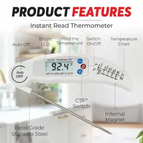 196852485857 FALKOR Meat Thermometer Digital Cooking Baking #3