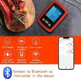 792288564090 FENDEMORE Digital Meat Thermometer Wireless Bbq #3