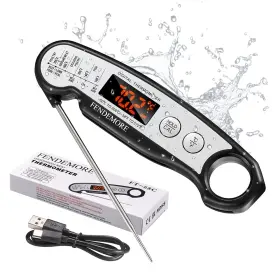 792288564168 FENDEMORE Digital Meat Thermometer Rechargeable