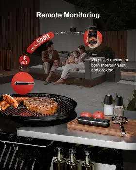 703543277891 FITFLAVOR Bluetooth Wireless Meat Thermometer #3