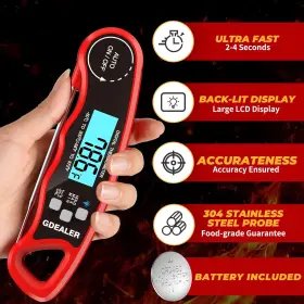FM101-R GDEALER Meat Thermometer Digital Food Waterproof #2