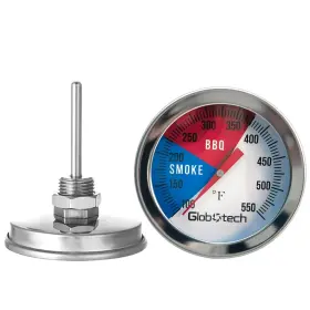 H42-1PC GLOBOTECH Steel Bbq Grill Smoker Thermometer Dail