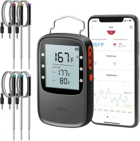 739929049707 GOVEE Timer Smart Lcd Backlight Bbq Thermometer