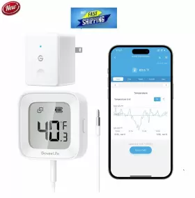 810127732490 GOVEELIFE Wifi Freezer Thermometer Alarm Remote