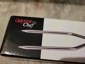 TS992 GRANDE CHEF Bbq Meat Thermometer Fork Lcd Display Steel #3