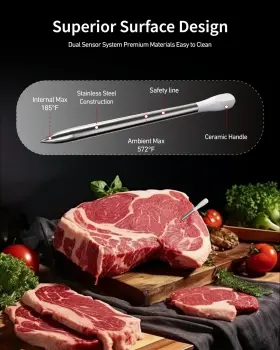 764126954745 GRANO CHEF Wireless Smart Meat Thermometer Food #3