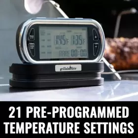 GR-THR-101 GRILLAHOLICS Wireless Digital Meat Thermometer Bbq