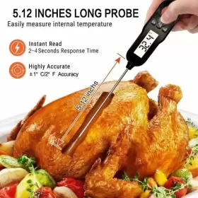 749877666192 GWEUZMALL Digital Meat Thermometer Waterproof #3