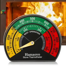 726954656048 HANAOYO Wood Stove Thermometer Magnetic Pipe