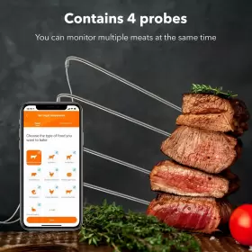 810079581368 HBN Bluetooth Meat Grill Thermometer Probes #2
