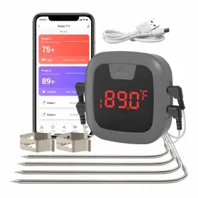 810079581368 HBN Bluetooth Meat Grill Thermometer Probes