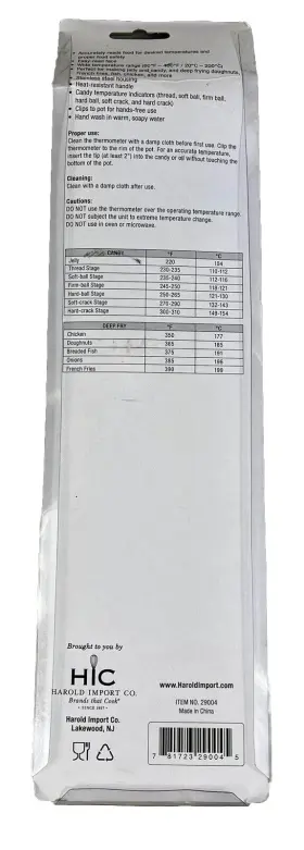 29003 HIC HAROLD IMPORT CO Roasting Candy Jelly Thermometer #2