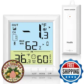 B0DD7MJN3Z HODIK Wireless Freezer Thermometer Alarm Fridge
