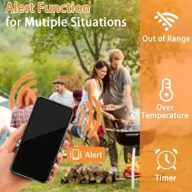 790795442405 HOMETALL Wireless Meat Thermometer Bluetooth #2