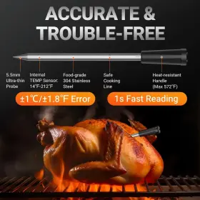 723314213767 HOUSOLUTION Wireless Bluetooth Meat Thermometer #3