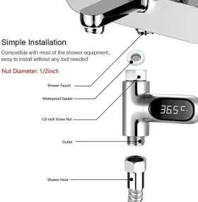 766725807408 HPYDIY Shower Water Thermometer Led Digital Baby #3