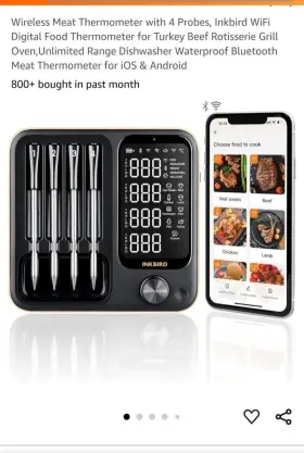 14BW INKBIRD Truly Wireless Meat Thermometer Probes Wifi Bbq
