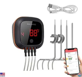 B076QDC5VL INKBIRD Bluetooth Digital Wireless Meat Probes Bbq