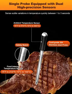 016392454239 IOLLOI Wireless Meat Thermometer Bluetooth #3