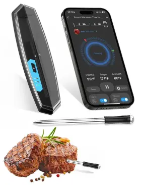 016392454239 IOLLOI Wireless Meat Thermometer Bluetooth
