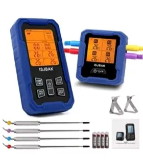 FM126 ISJBAK Wireless Meat Thermometer Grill Bbq Smoker Oven