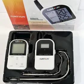 Ivawltherm IVATION Wireless Bbq Meat Thermometer Dual Probe