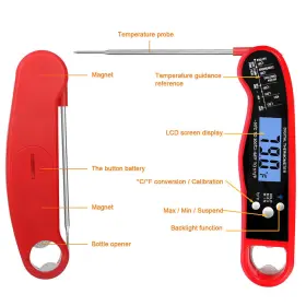 770642286857 JAHYSHOW Meat Thermometer Digital Lcd Cooking #3