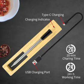 445000043016 JASEE Wireless Meat Thermometer Digital Cooking #3