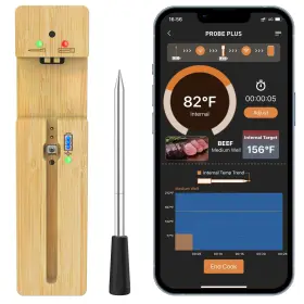 768913512835 JCHOPE Smart Meat Thermometer Wireless Bluetooth