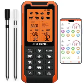 445040220255 JIGOBING Wireless Meat Thermometer Probes Thermo