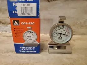 G21-520 JOHNSTONE Refrigerator Freezer Thermometer Steel