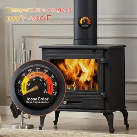766224810381 JOSSACOLAR Wood Stove Thermometer Magnetic Pipe #3