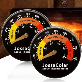 766224810381 JOSSACOLAR Wood Stove Thermometer Magnetic Pipe