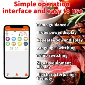 313042730782 JUDOGOLF Smart Wireless Meat Thermometer #3